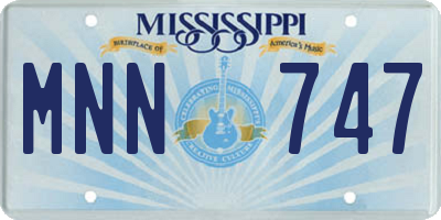 MS license plate MNN747