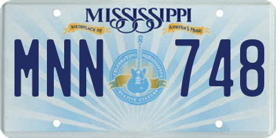 MS license plate MNN748