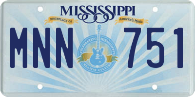 MS license plate MNN751