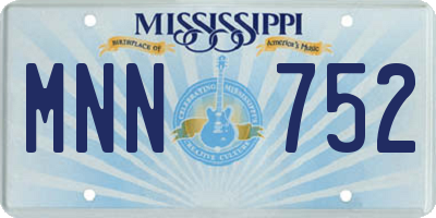 MS license plate MNN752