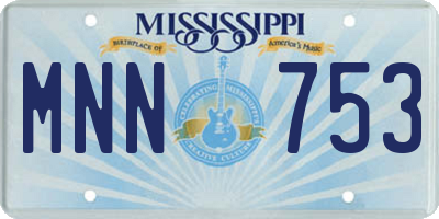 MS license plate MNN753