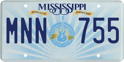MS license plate MNN755