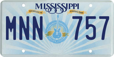 MS license plate MNN757