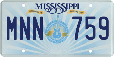 MS license plate MNN759