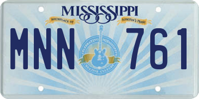 MS license plate MNN761