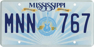 MS license plate MNN767