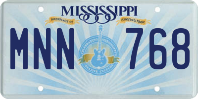 MS license plate MNN768