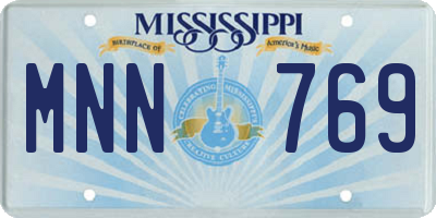 MS license plate MNN769