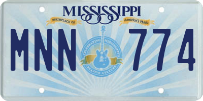 MS license plate MNN774