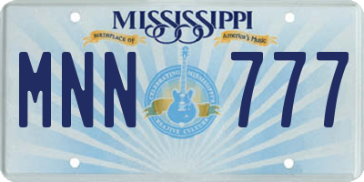 MS license plate MNN777