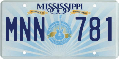MS license plate MNN781