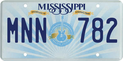MS license plate MNN782