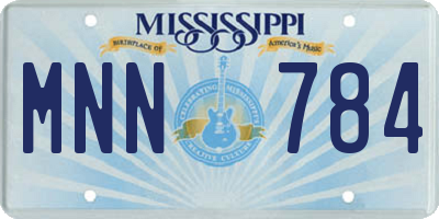 MS license plate MNN784
