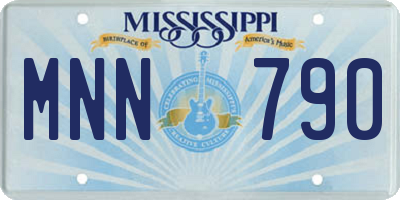 MS license plate MNN790