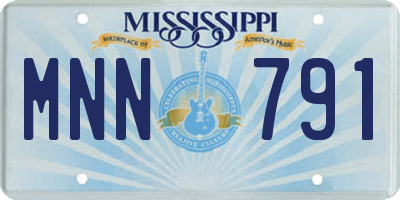 MS license plate MNN791