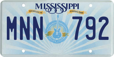 MS license plate MNN792