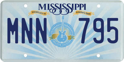 MS license plate MNN795