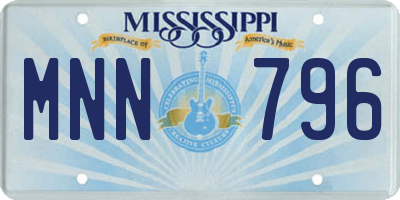 MS license plate MNN796