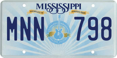 MS license plate MNN798
