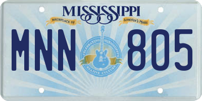 MS license plate MNN805
