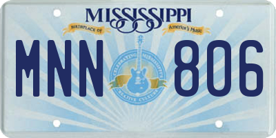 MS license plate MNN806