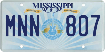 MS license plate MNN807