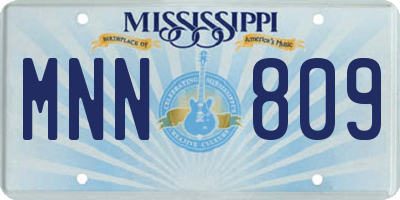 MS license plate MNN809
