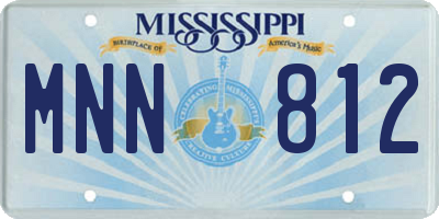 MS license plate MNN812