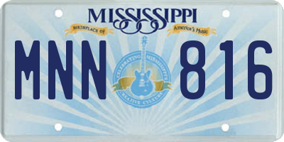 MS license plate MNN816