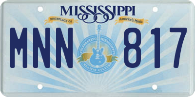MS license plate MNN817