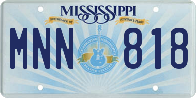 MS license plate MNN818
