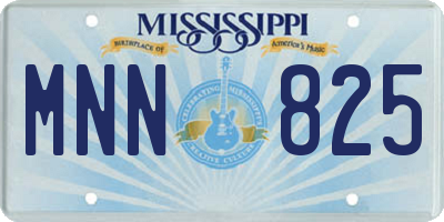MS license plate MNN825