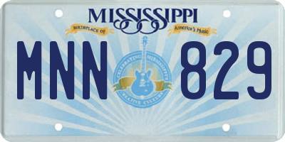 MS license plate MNN829