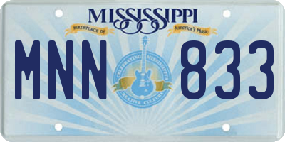 MS license plate MNN833