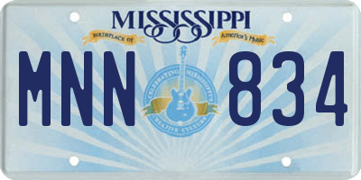 MS license plate MNN834