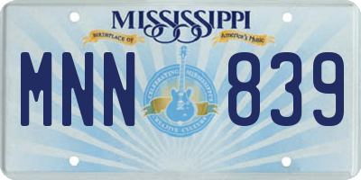 MS license plate MNN839