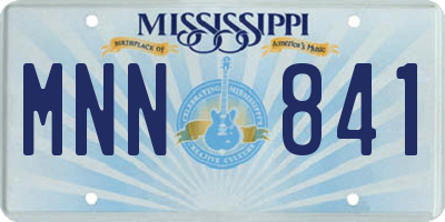 MS license plate MNN841