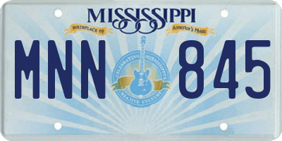 MS license plate MNN845