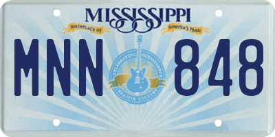 MS license plate MNN848