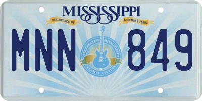 MS license plate MNN849