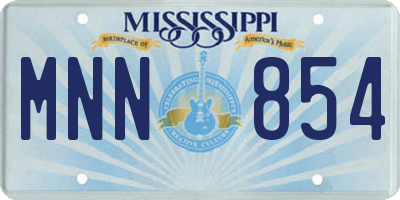 MS license plate MNN854