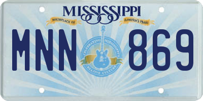 MS license plate MNN869
