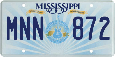 MS license plate MNN872