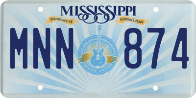 MS license plate MNN874