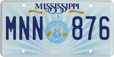 MS license plate MNN876