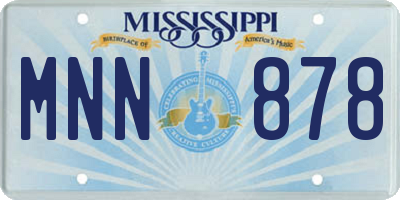 MS license plate MNN878