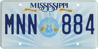 MS license plate MNN884