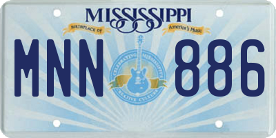 MS license plate MNN886