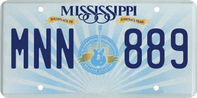 MS license plate MNN889