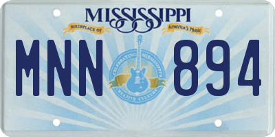 MS license plate MNN894